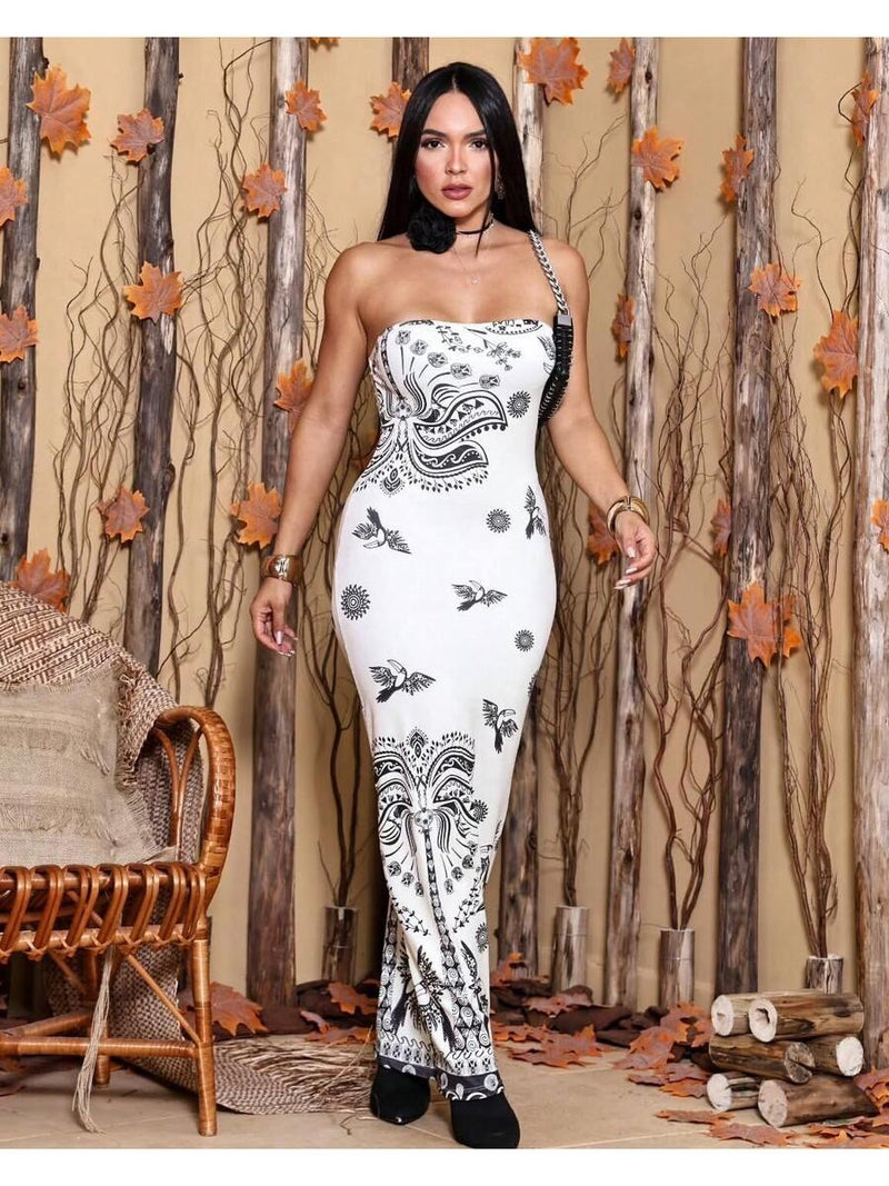 (124) Vestido Midi Feminino Tomara Que Caia Verão Tropical