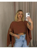 (118) Blusa Bata Boho Chic com top faixa interno Feminina