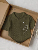 (111) Comfortcana Top Casual Diária Feminina Bordada com Estrela de Manga