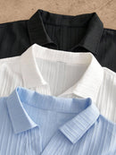 (033) HIMLAND 3 Peças Pacote Camisa Polo de Manga Curta