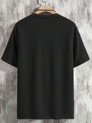 (031) Manfinity Homme Camiseta Masculina Casual de Cor Sólida