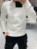 (022) Blusa Moletom Masculino Sem Capuz Gola Careca Moderno