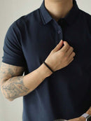 (024) Camiseta POLO Básica de Verão com Gola Clássica