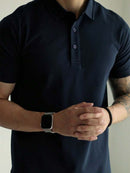 (024) Camiseta POLO Básica de Verão com Gola Clássica