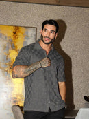 (020) TRICOT DE LUXO Camisa tricot masculina oversize chique leve