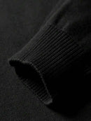 (021) Suéter Masculino Casual de Manga Longa com Zíper Parcial, Versátil