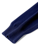 (021) Suéter Masculino Casual de Manga Longa com Zíper Parcial, Versátil