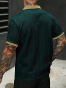 (025) Manfinity CasualCool Camisa Polo de Manga Curta Casual Versátil