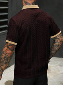 (025) Manfinity CasualCool Camisa Polo de Manga Curta Casual Versátil