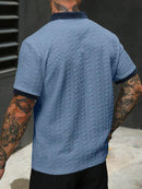 (025) Manfinity CasualCool Camisa Polo de Manga Curta Casual Versátil