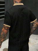 (025) Manfinity CasualCool Camisa Polo de Manga Curta Casual Versátil