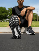 (101) Ténis Masculino Academia Esportivo Confortavel Preto e Branco Leve Macio