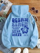 (115) Moletom com Capuz Térmico com Cordão Gráfico Floral