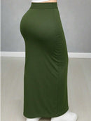 (144) Saia Com Fenda Lateral Modelagem Perfeita No Corpo Midi Casual