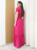 (121) Vestido Longo De Festa Tem Forro Com Elástico