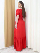 (121) Vestido Longo De Festa Tem Forro Com Elástico