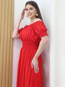 (121) Vestido Longo De Festa Tem Forro Com Elástico