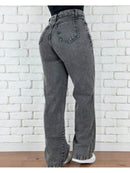 (145) Calça Wide Leg Pantalona Jeans Feminina Cintura Alta Levanta Bumbum