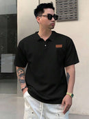 (035) Camiseta de Manga Curta de Verão com Etiqueta Impressa