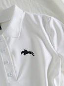 (128) Elamini Vestido Casual Feminino com Gola de Polo