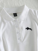 (128) Elamini Vestido Casual Feminino com Gola de Polo