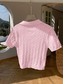 (111) Comfortcana Top Casual Diária Feminina Bordada com Estrela de Manga