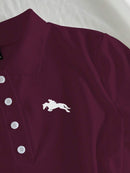 (128) Elamini Vestido Casual Feminino com Gola de Polo