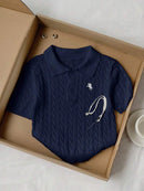 (111) Comfortcana Top Casual Diária Feminina Bordada com Estrela de Manga