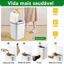 (01) Lixeira Inteligente Automática com Sensor de Movimento - Tampa Automática, Recarregável, 16L