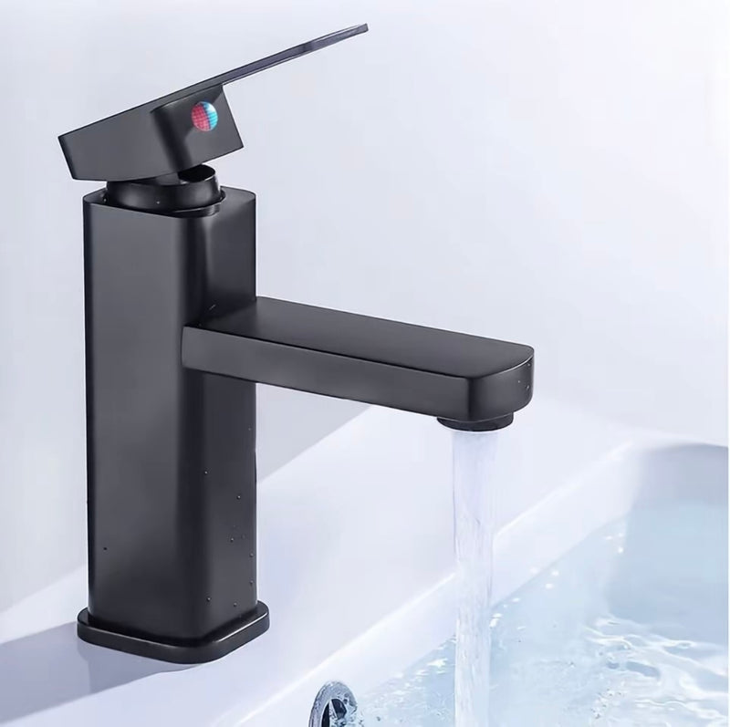 (02) Torneira Banheiro Lavabo Pia Luxo 1/4 Volta ~ Aço Inox Acabamento Premium