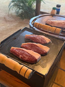 (05) Chapa a Álcool Bistequeira Rechand Churrasquiera portatil Em Ferro Churrasco