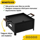 (05) Chapa a Álcool Bistequeira Rechand Churrasquiera portatil Em Ferro Churrasco