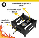 (05) Chapa a Álcool Bistequeira Rechand Churrasquiera portatil Em Ferro Churrasco