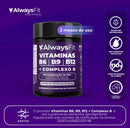 (01) Vitamina Complexo B - forma Ativa B6 B9 B12 - 60 Caps