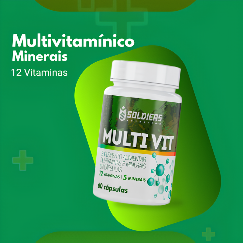 (03) Multivitamínico 5 Minerais e 12 Vitaminas - 60 Caps