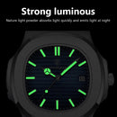 (005) POEDAGAR Topo Relógio Masculino De Negócios Aço Inoxidável Data Quartzo